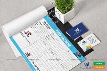 Mẫu phiếu bảo hành A5 cửa hàng điện tử DG Digital