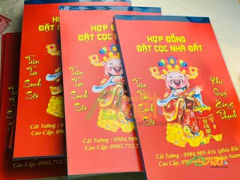 Hóa đơn hợp đồng đặt cọc nhà đất