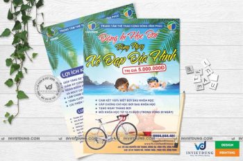 Mẫu tờ rơi dạy bơi đẹp